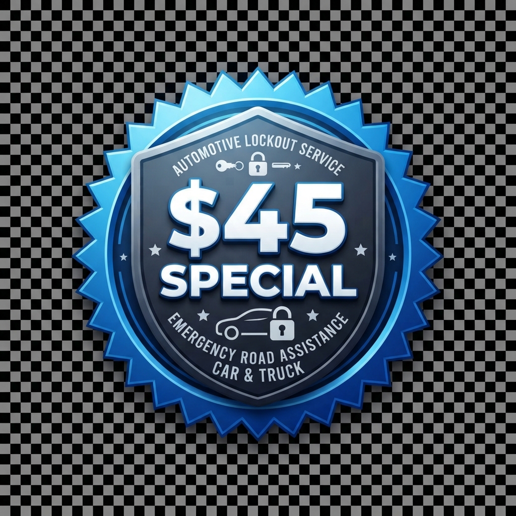 $45 Car Lockout Special badge